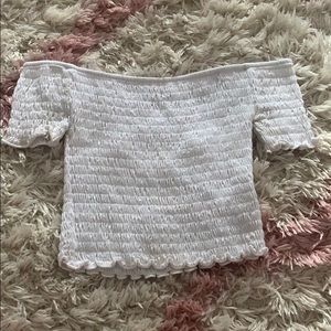 white off the shoulder top